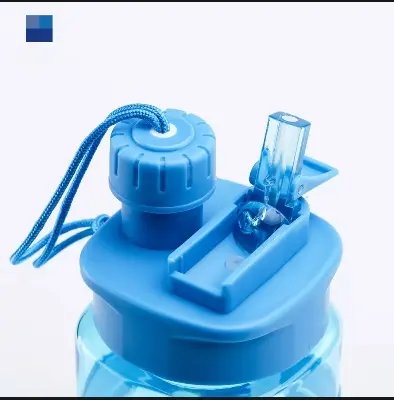 Picture of Drinking Water Bottle Two Openings Tritan Material Plastic Sport Water Bottle With Drinking Tube Baby Mum Pot 700Ml - Multicolor