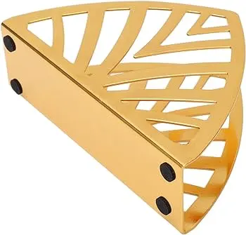 Picture of Creative Gold Metal Tissue Holder Storage Organizer Napkin Holder For Dinner Table - Gold