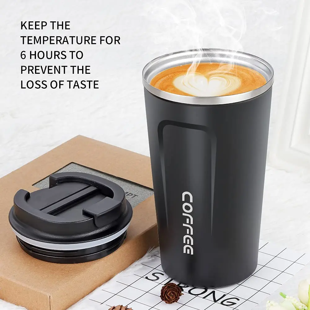 Picture of Coffee Mug 12oz, Travel Coffee Mug with Lid, Leakproof Coffee Thermos No Handle Reusable Stainless Steel Mug Keeps Cold and Hot Suitable for Car, Daily, Travel and Gifts - Multicolor