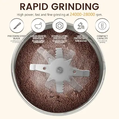 Picture of Coffee grinderCoffee Grinders Electric Safe and DurableEasy handling,Bean, Herb,Spice Grinder - Multicolor