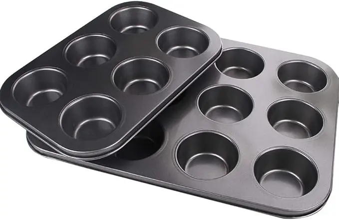 Picture of Cake Mold 6 Holes Small Muffin Cup Pan Bakeware DIY Baking Tools - Black