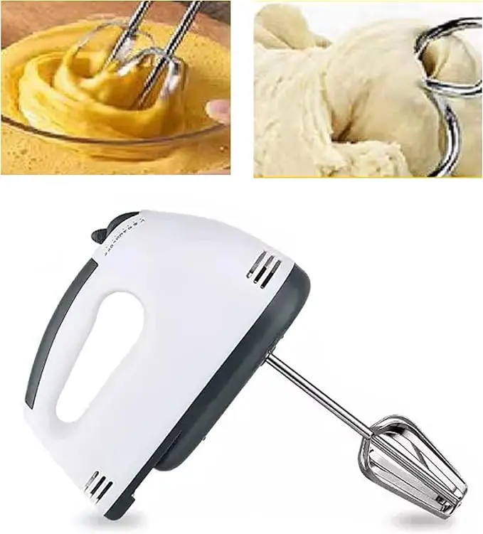Picture of Cake Baking Combo Set Electric Hand Mixer, Cake Turning Table, Spatula and Oil Brush Set, Cake nozzles Set, Cake scrapers 3 pcs, 8 pcs Spoon Set (Multicolour) - Multicolor