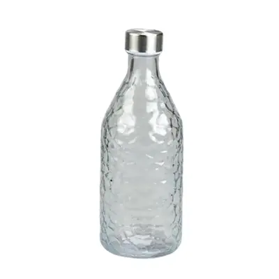 Picture of Buxton Clear glass Bottle for water Milk , reusable water bottle 1000ML - Multicolor