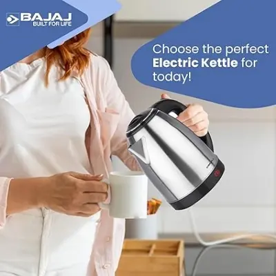 Picture of BAJAJ ELECTRIC KETTLE-BJ-002B - / 2 litres Electric Kettle - Silver