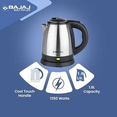 Picture of BAJAJ ELECTRIC KETTLE-BJ-002B - / 2 litres Electric Kettle - Silver