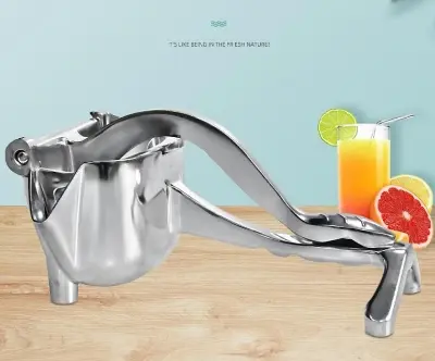 Picture of Aluminium Manual Juicer Machine | Fruit Press | Juice Extractor | Hand Squeezer | Citrus Presser - Silver