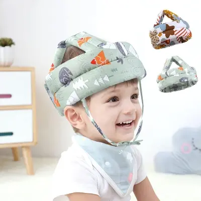 Picture of aby Safety Helmet,Baby Head Protector, Breathable Head Guard Cute Hat 1 PCS, Adjustable No Bump Hard Hat Head Pad Crash Cap for - Multicolor