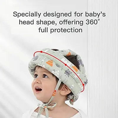 Picture of aby Safety Helmet,Baby Head Protector, Breathable Head Guard Cute Hat 1 PCS, Adjustable No Bump Hard Hat Head Pad Crash Cap for - Multicolor