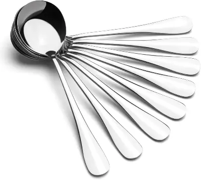Picture of 6 Pcs Stainless Steel Sup Spoon Nova Blackberry Stainless Steel Sup Spoon For Children - Sup Spoon 15 Cm Long - Silver