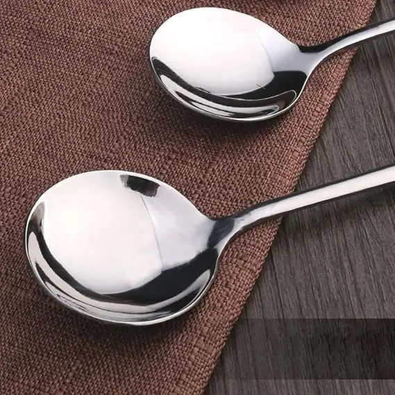 Picture of 6 Pcs Stainless Steel Sup Spoon Nova Blackberry Stainless Steel Sup Spoon For Children - Sup Spoon 15 Cm Long - Silver