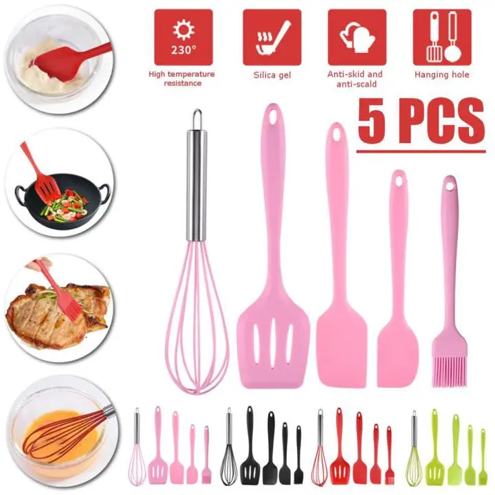 Picture of 5pcs silicone baking spoon set - Multicolor