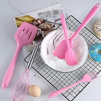 Picture of 5pcs silicone baking spoon set - Multicolor