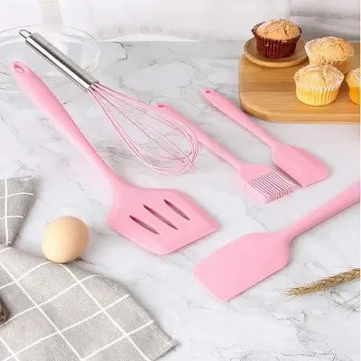 Picture of 5pcs silicone baking spoon set - Multicolor