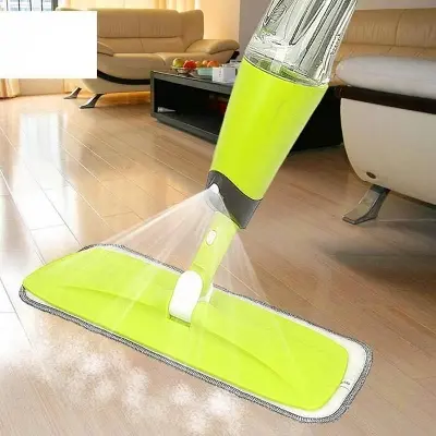 Picture of 500ml Spray Mop Floor Steamer Tile Hard Wood Cleaner Home Kitchen Bathroom Cleaning Tools - Green