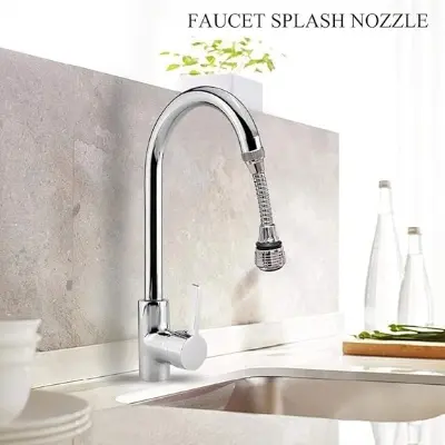 Picture of 360 Degree Stainless Steel Rotating Water-Saving Sprinkler,Faucet Aerator,2-Gear Adjustable Head Nozzle Splash-Proof Filter - Silver