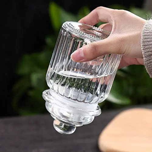 Picture of 350 ml Glass jar with Air Tight Lid for Herbs Jar, Jam Jar, Cookie Jar, pop Glass jar, Biscuit Glass Jar, Masala Storage Glass Jar - Multicolor