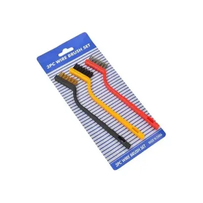 Picture of 3 PCS Wire brush set,Copper wire, steel wire, nylon,Industrial brush, car cleaning,Polishing,cleaning the gap,Cleaning rust - 01 - Multicolor