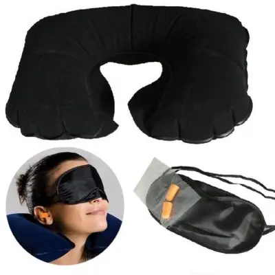 Picture of 3 in 1 Travel Pillow Set - Neck Pillow Sleeping Eye Mask Ear Plug