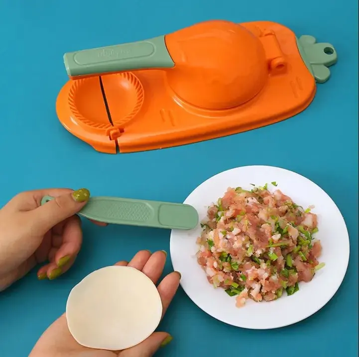 Picture of 2 In 1 Dumpling Maker Diy Manual Dumpling Mould Pressing Dumpling Skin Mould - Multicolor