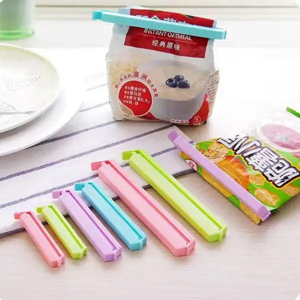 Picture of 12 Pcs Food Snack Package Bag Sealing Clips – Plastic Clips - Multicolor