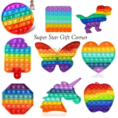 Picture of 1 X Push Pop Bubble Fidget Sensory Toy, Silicone Puzzle Game