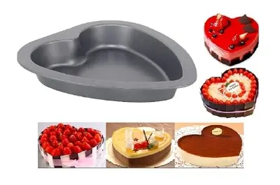 Picture of 1 pcs (L size) Lave Shape Cake Mould tin for Microwave Oven Bakeware, Black - Black