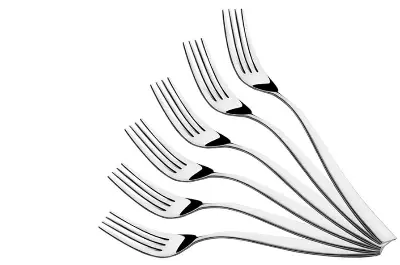 Picture of (Set Of 6) Nova Brand New Stainless Steel Desert Fork Spoon,6 Pcs Se - Silver