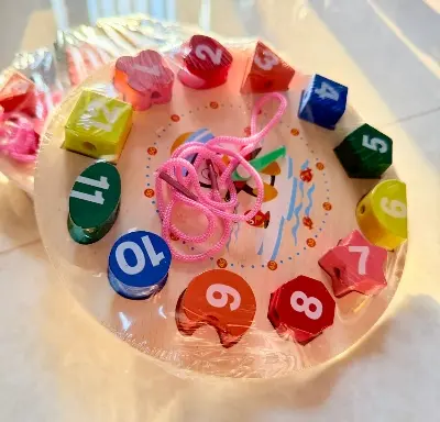Picture of Kids toy-Wooden Colorful Number Clock Toy