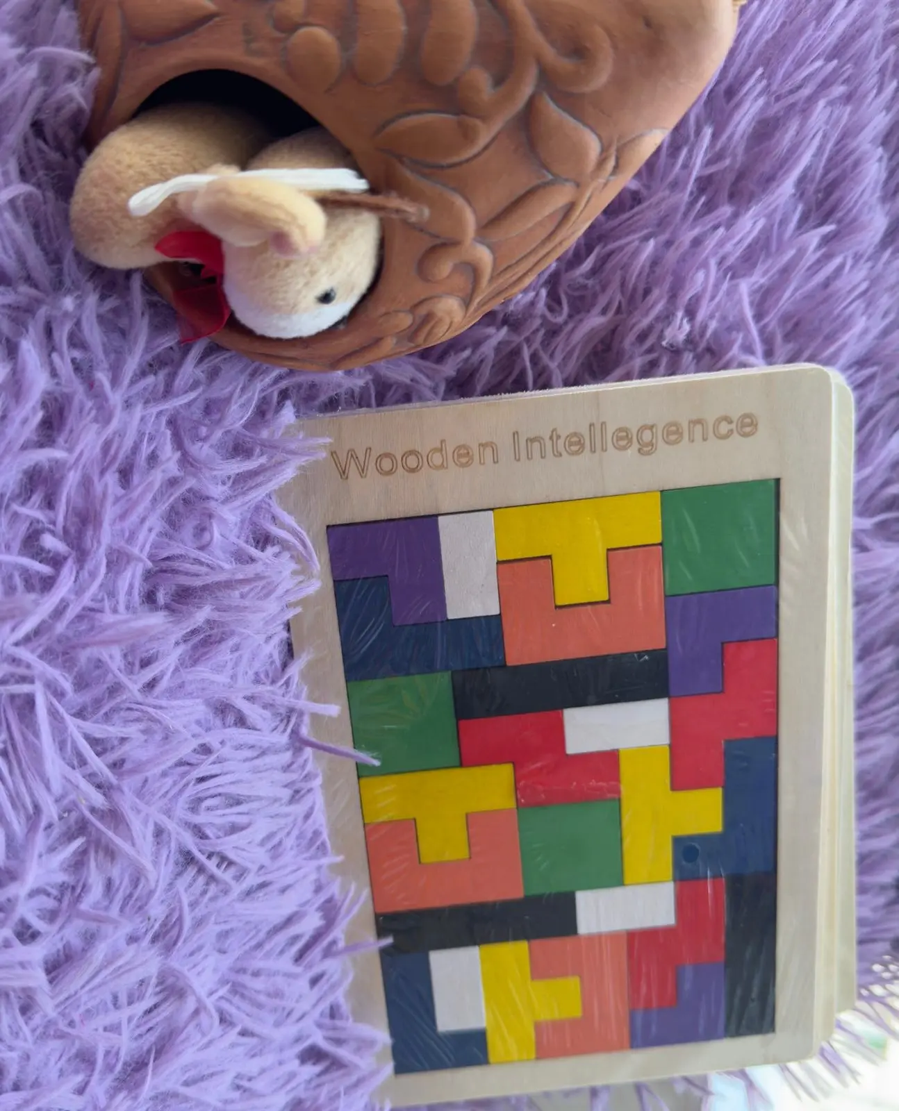 Picture of Wooden Puzzle Toys-Intellectual Educational Toys for Kids-Entertain with Children's Colorful Gigso Board - Multicolor