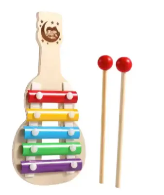 Picture of Xylophone for kids -Wooden 8 Tones Multicolor Xylophone Wood Musical Instrument Toys For Baby Kids - Multicolor