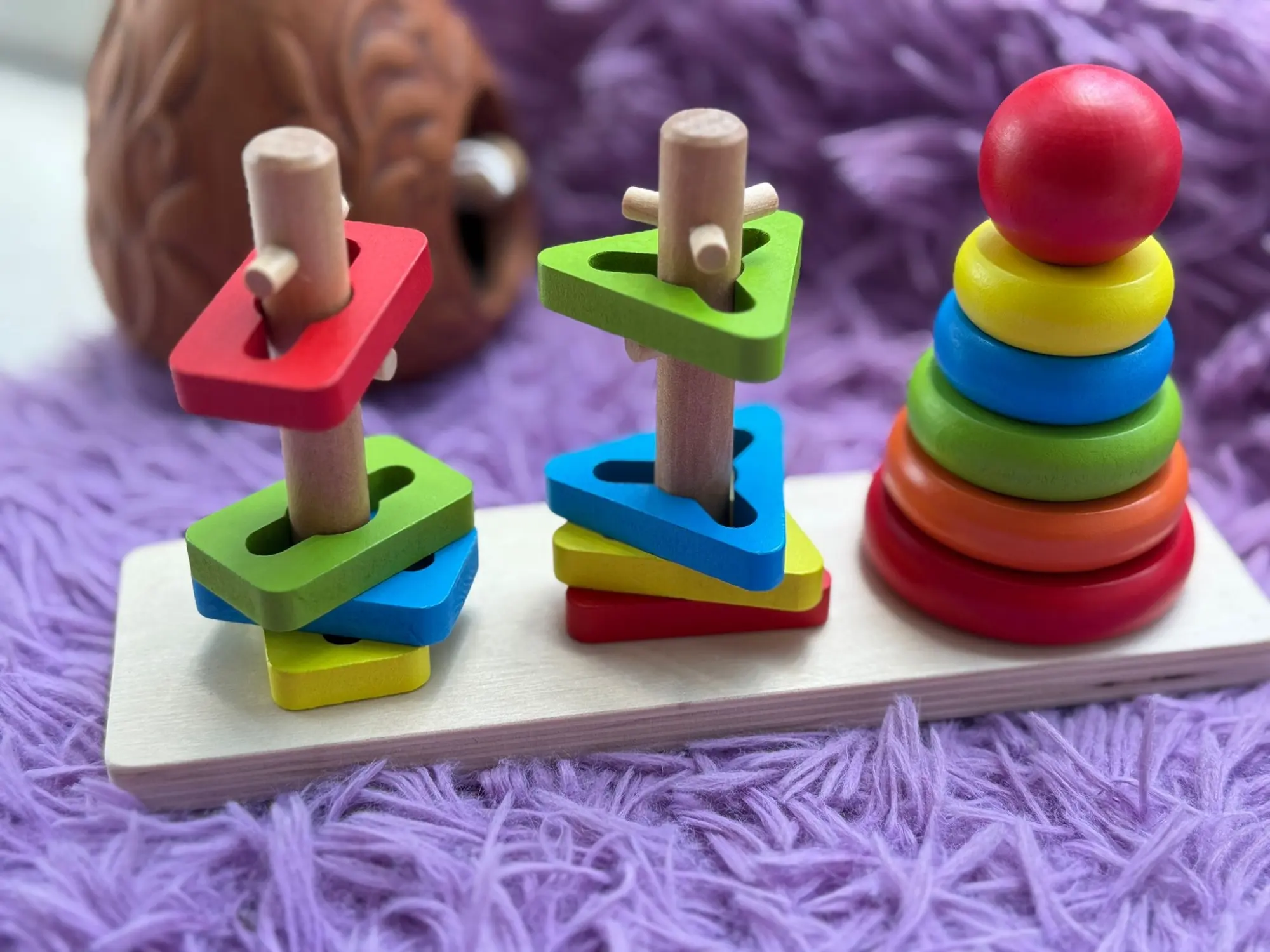 Picture of Geometric Three-column sets Wooden