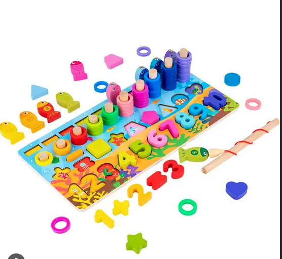 Picture of Kids Montessori Math Toys – Educational Wooden Puzzle for Toddlers