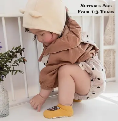 Picture of 6 Pairs of Kid's Non-Slip Socks Animal Element pattren Winter Baby Cartoon Trendyy Boat Socks - Multicolor