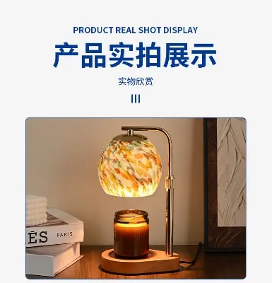 Picture of Table lamp Incense Lamp Melted Wax Lamp Bedside Table Lamp Bedroom Birthday Gift Sleeping Atmosphere Nightlight Candle Melted Candle - Gold