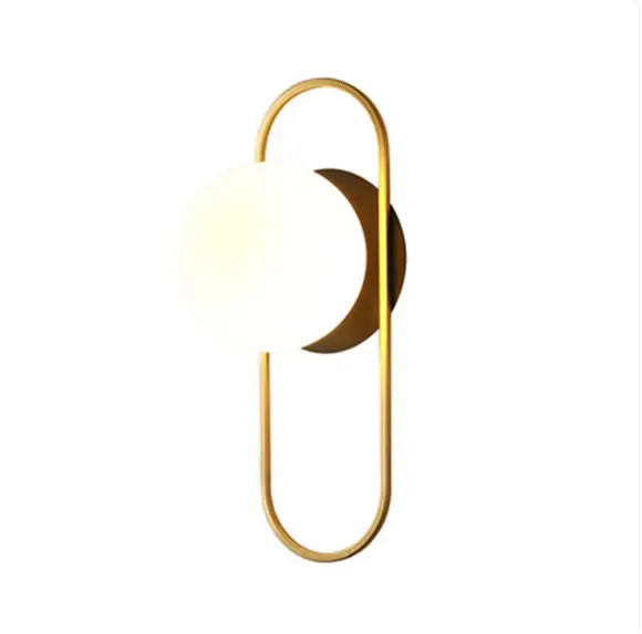 Picture of wall light Modern Style Living Room Wall Lamp Simple Bedroom Bedside Atmosphere High-Level Wall Lamp/ Warm wall light - Gold