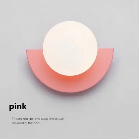 Picture of Modern Simple Colorful Wall Lamp Macaron Kidsren's Room  Living Room Background Wall Led Lamps