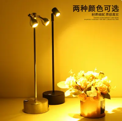 Picture of Desk lamp, atmosphere table lamp clear bar table lamp restaurant charging nightlight single-headed high pole charging card holder bar lamp factory