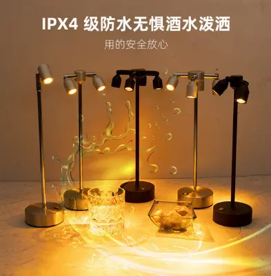 Picture of Desk lamp, atmosphere table lamp clear bar table lamp restaurant charging nightlight single-headed high pole charging card holder bar lamp factory