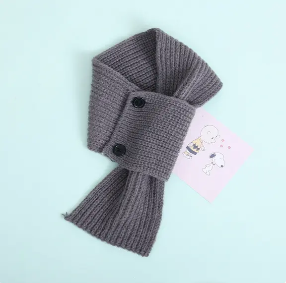 Picture of Autumn & Winter Kids’ Warm Scarf – Simple Pure Color, Versatile Knit for Boys and Girls, Baby Knitted Scarf, Korean Trend