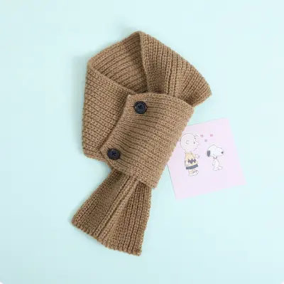 Picture of Autumn & Winter Kids’ Warm Scarf – Simple Pure Color, Versatile Knit for Boys and Girls, Baby Knitted Scarf, Korean Trend