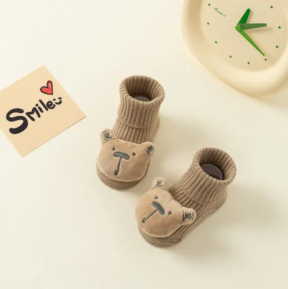 Picture of Kids Socks-Anti Slip Sock for 0-3 Years Children, Kid's Non-Slip Socks Animal Element pattren Winter Baby Cartoon Trendy  Socks.