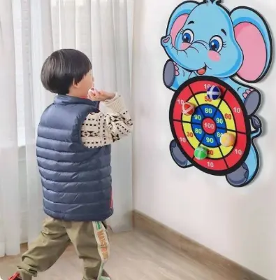Picture of Montessori Dart Board Target Sports Game Toys For Children 4 To 6 Years Old Outdoor Toy Child Indoor Girls Sticky Ball Boys Gift