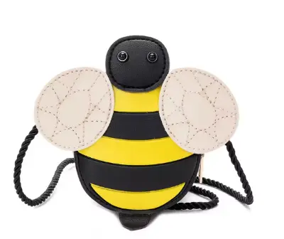 Picture of Girls Trendy Insect & Bug Crossbody Sling Bag | Ladybug, Bumblebee,  Mini PU Leather Coin Purse for Kids