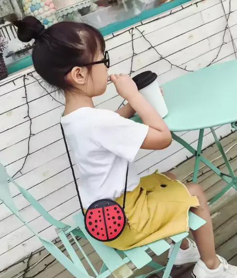 Picture of Girls Trendy Insect & Bug Crossbody Sling Bag | Ladybug, Bumblebee,  Mini PU Leather Coin Purse for Kids