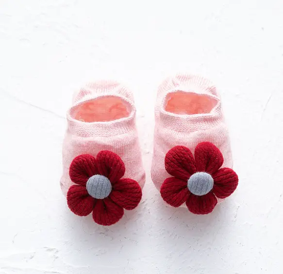 Picture of Newborn (0-12 months) Baby Ankel Socks set flower Soft floor socks sweet flooral Princess socks