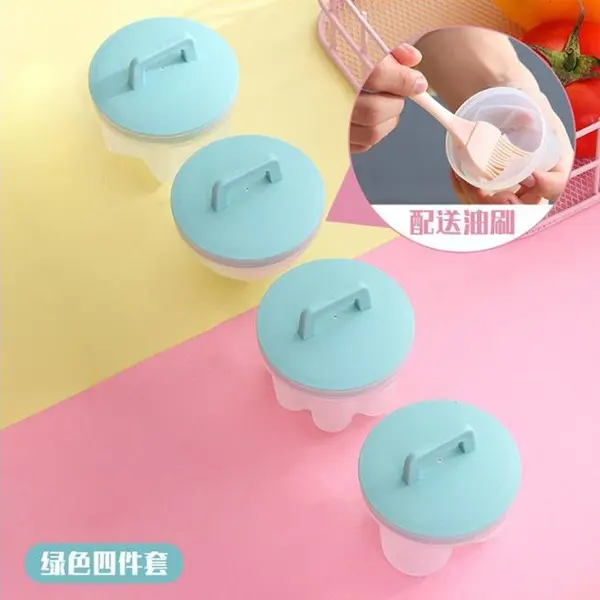 Picture of 4 pcs Cute Egg Cooker Tools Egg Mold Maker Non-stick Plastic Egg Boiler Poacher Dounp
