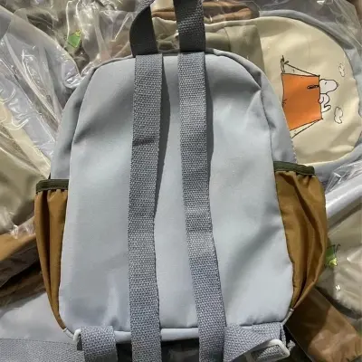 Picture of Premium & Cute Waterproof Snoopy Cartoon Backpack for Kids - Kindergarten Nylon School Bag for Boys & Girls - Multicolor