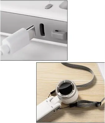 Picture of Turbo Fan Handheld Rechargeable Fan Multicolor Portable Mini Hand Fan USB Rechargeable Foldable Hanging Neck Fan 3600mAh USB Mini Portable Small Turbo Fan