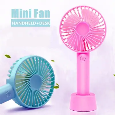 Picture of Hand Fan Mini Portable Handheld Fan Multicolor USB Rechargeable Desktop Fan For Indoor Outdoor Travel