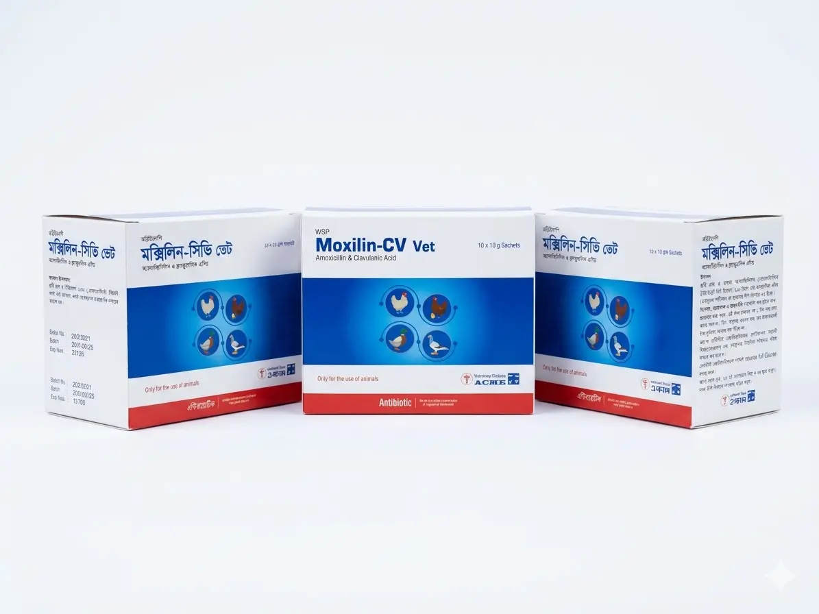 Picture of Moxilin-CV Vet (10x10gm) Amoxicillin & Clavulanic Acid Powder